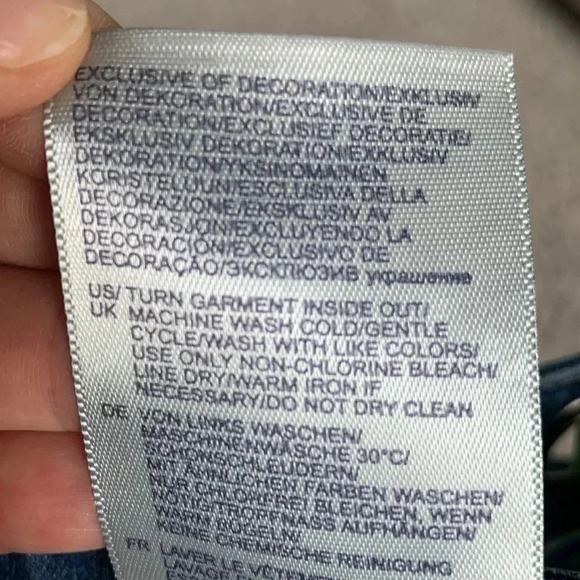 NYDJ Alina Legging crop jeans light wash with tie front - Picture 7 of 8